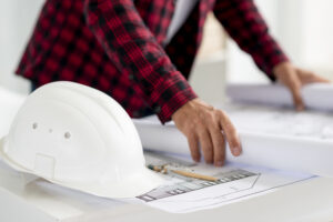 White Safety Helmet Close Up