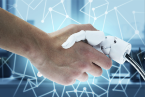 handshake between human and AI